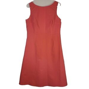 Isaac Mizrahi For Target Dress Womens 16 Coral Sleeveless Fit Flare Textured